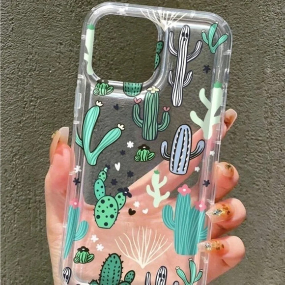 ⚠️Clearance🫧iPhone 12/Pro/Pro Max Cute Clear Cactus iPhone Case Brand New - Picture 3 of 4